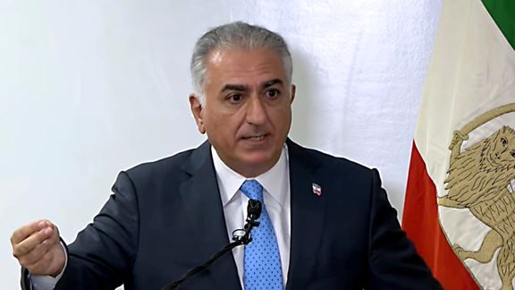 Prince Reza Pahlavi delivering remarks on June 3, 2022