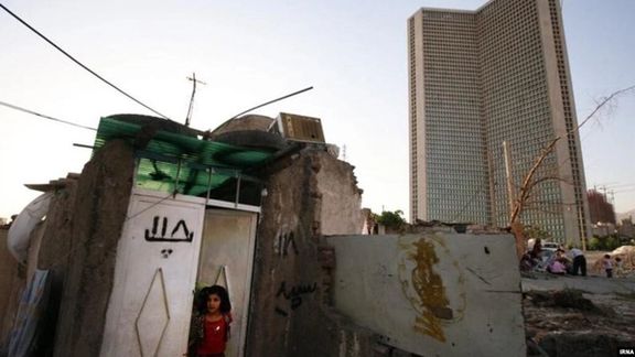 Slums growing next to Tehran neighborhoods. FILE PHOTO