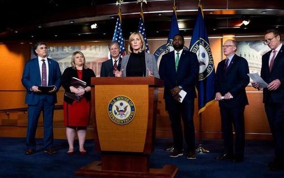 US Representative Claudia Tenney (R-NY) speaking at a Republican Study Committee (RSC) press conference (November 2021)