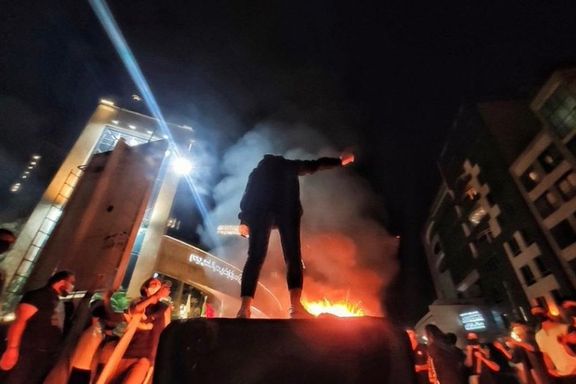 A scene from protests in Tehran last week