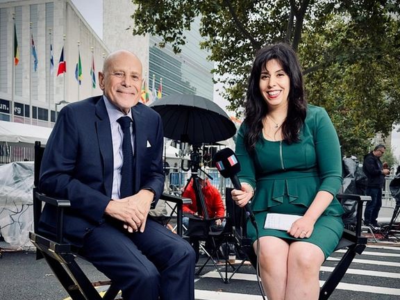 Barry Rosen in an interview with Iran International's Negar Mojtahedi during the United Nations General Assembly (UNGA) in 2024.