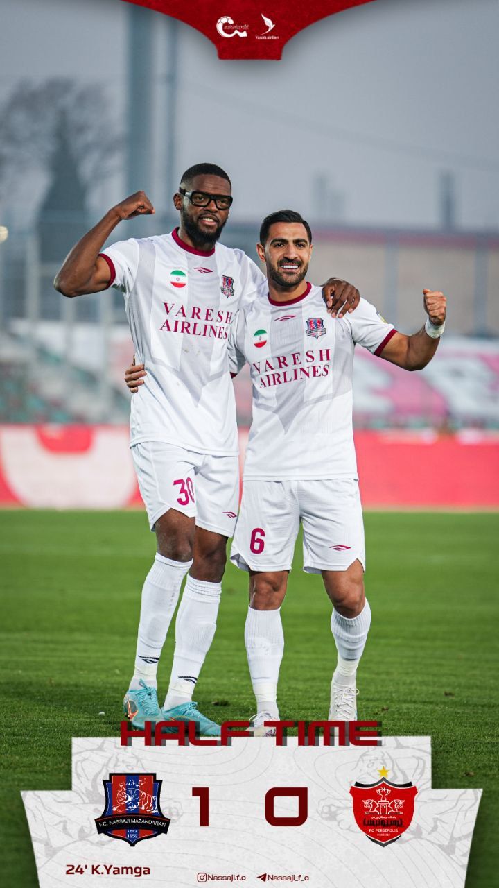 پرسپولیس ۰-۱ نساجی؛ تک گل یامگا برای اولین برد الهامی و باخت بدموقع پرسپولیس