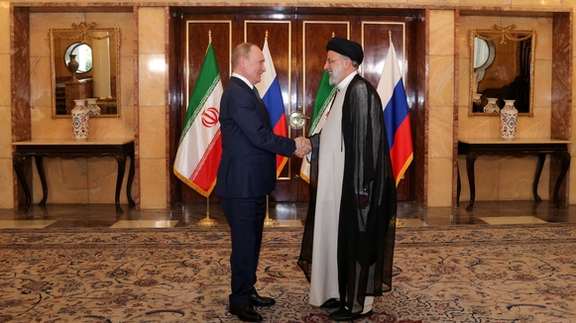 Iranian President Ebrahim Raisi meets with Russian President Vladimir Putin in Tehran, Iran, July 19, 2022.