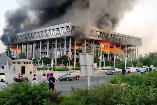 Israel strikes state broadcaster in Tehran, HQ burns into the night