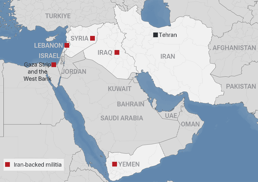 Iran-backed militia across the Middle East (file)