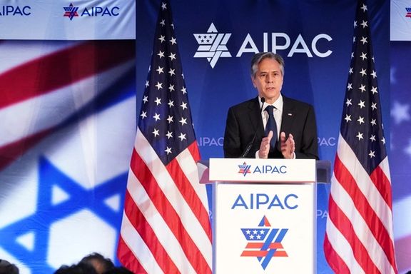 US Secretary of State Antony Blinken delivers remarks at the American Israel Public Affairs Committee (AIPAC) policy Summit in Washington, June 5, 2023