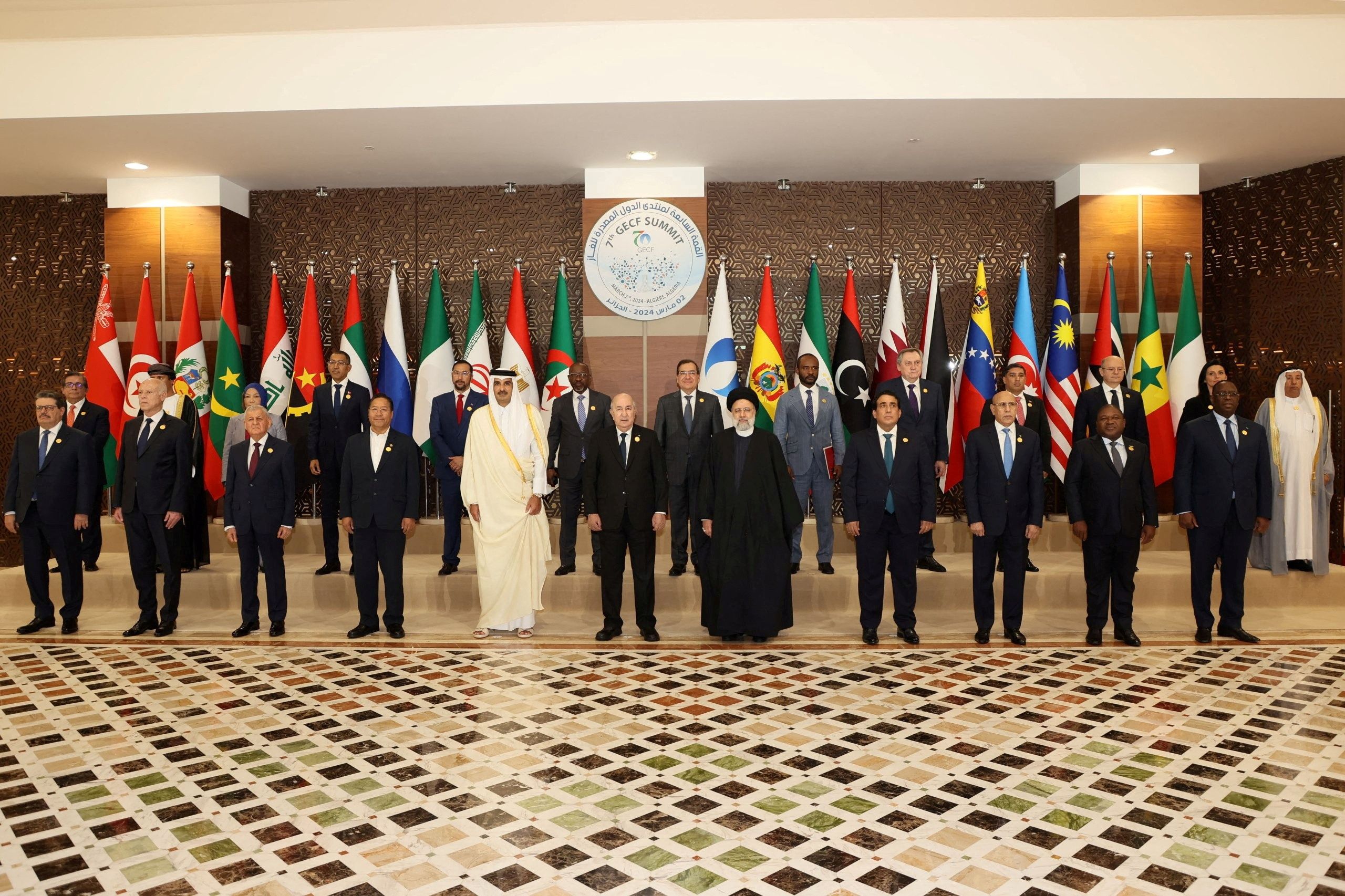 Heads of states and governments at the 7th Gas Exporting Countries Forum (GECF) Summit in Algiers, Algeria March 2, 2024 