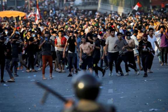 Protests in Iraq in May 2021.