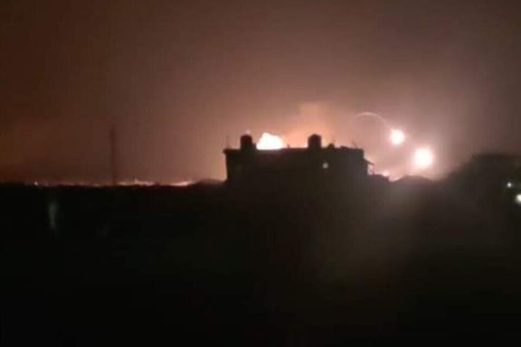 An Israeli attack near Homs in Syria in November 2022