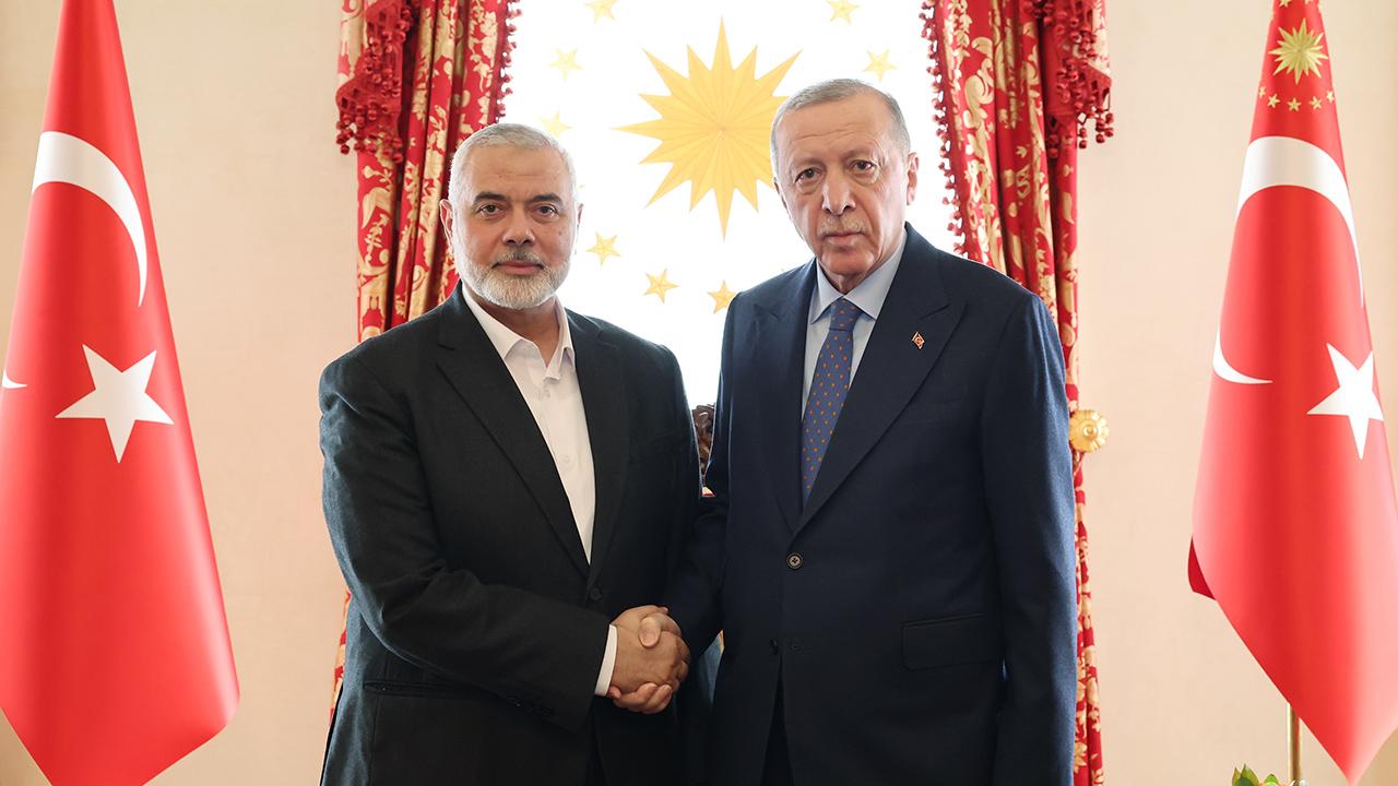 Turkish President Erdogan with Haniyeh. File Photo