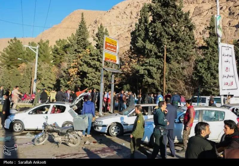 موقع حادث الانفجارات التي وقعت خلال الحفل الذي أقيم في 3 يناير 2024 لإحياء ذكرى مقتل قاسم سليماني بكرمان