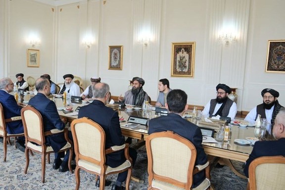 A meeting between Iran’s foreign ministry officials and an Afghan delegation in Tehran on November 5, 2023