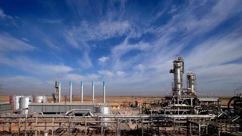 An Iranian oil installation in Khuzestan province