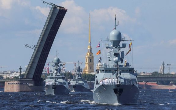 حضور ناوهای جنگی روسیه در آبهای سنپترزبورگ به مناسبت روز نیروی دریایی روسیه، هفتم مرداد
