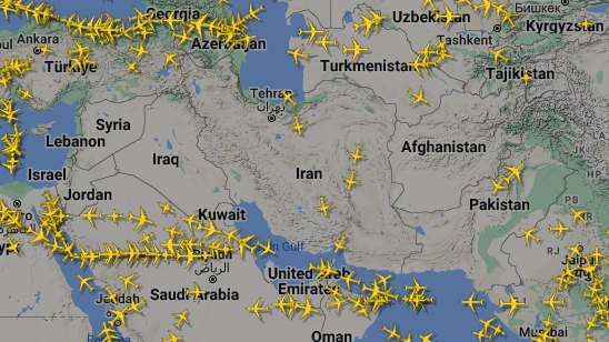 تمامی پروازها در آسمان ایران تا پنج بامداد روز پنجشنبه لغو شدند