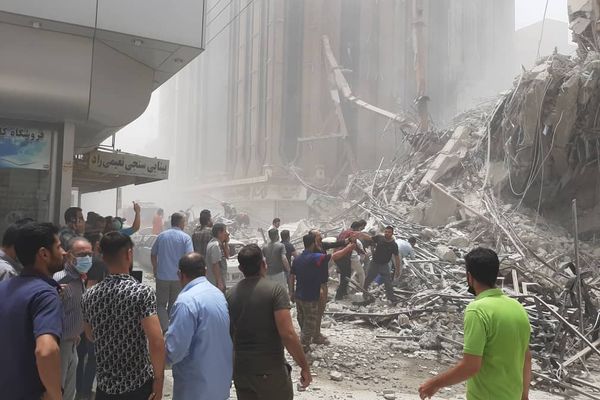 Ten-Storey Building Collapses In Iran, 80 Trapped Under Rubble