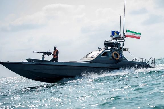 An IRGC Navy speedboat in the Persian Gulf. FILE PHOTO