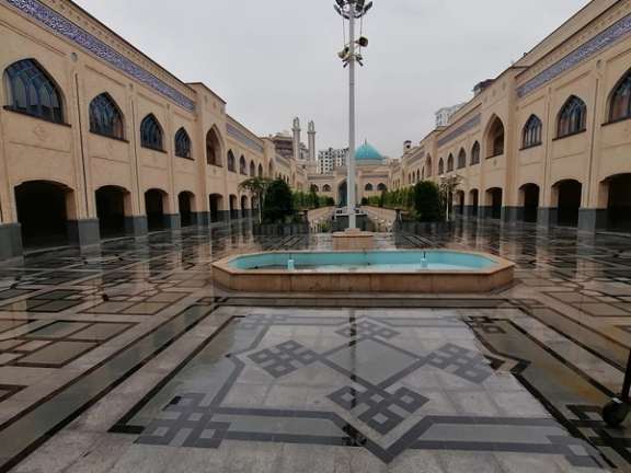An opulent seminary In Iran built by state funds.