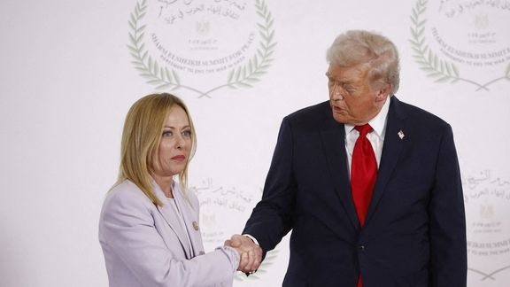 دیدار ترامپ و ملونی در شرمالشیخ مصر، ۲۱ مهر