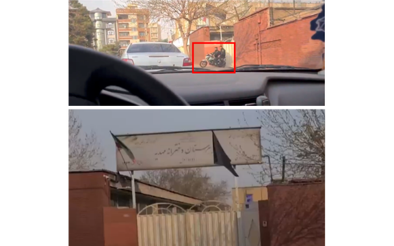 در ۲۳ اسفند در تهران، ویدیوها و گزارشهای شاهدان عینی از لویزان جنوبی نشان میدهد یگانهای موتوری پلیس در داخل دبیرستان دخترانه مهدیه در بلوار برادران توکل حضور دارند و نیروهای امنیتی در حال رفتوآمد به داخل و خارج از این محل دیده میشوند