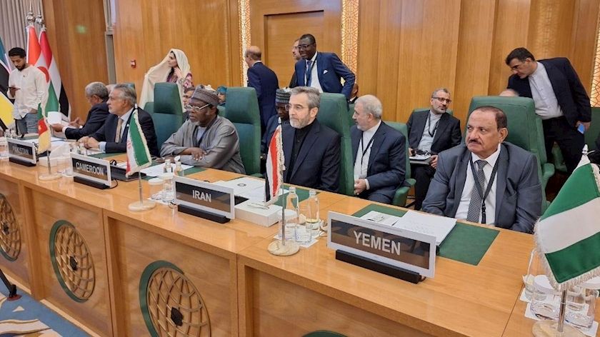 Iranian acting FM Ali Bagheri Kani during OIC meeting in Jeddah, August 7, 2024.