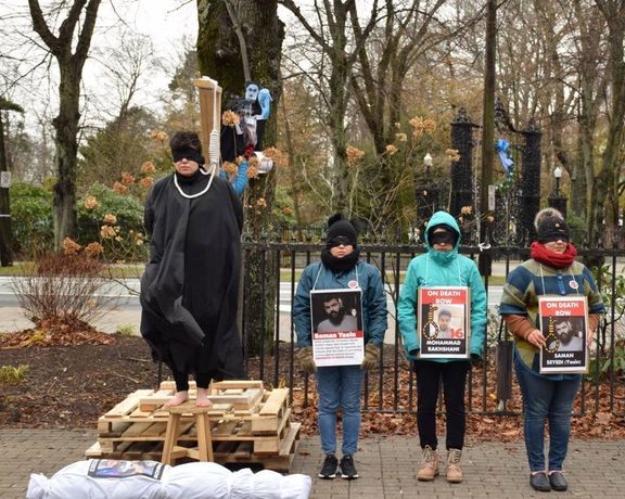 ایرانیان و کنشگران در هالیفکس کانادا برای محسن شکاری مراسم تشییع نمادین برگزار کردند