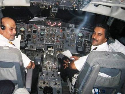 Two Iranian pilots getting ready for takeoff