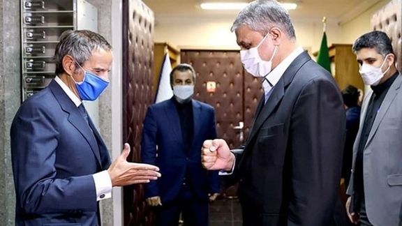 One of the many meetings between Grossi and Iran's nuclear chief Mohammad Eslami since 2021. March 5, 2022