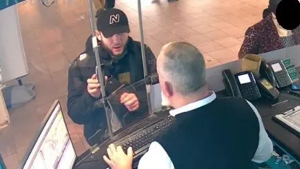 A frame of the footage released by UK police showing Magomed-Husejn Dovtaev gathering intel on Iran International's former headquarters
