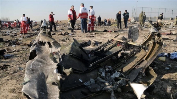 The site of the Flight PS752 crash near Tehran
