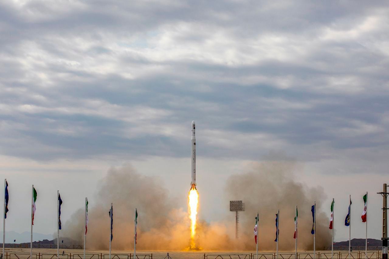 File photo of Iran launching imaging satellite Noor 3 into orbit on September 27, 2023.