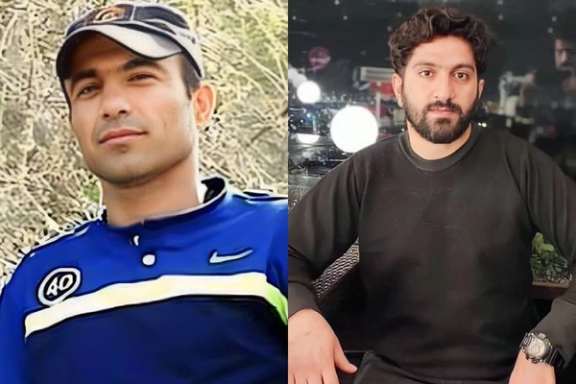 Mojahed Kourkour (left ) and Reza Rasaei