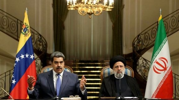 Venezuelan President Nicolás Maduro and President Ebrahim Raisi during a meeting in Tehran in June 2022