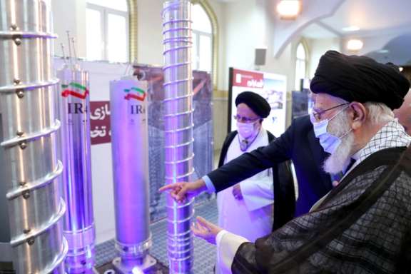Khamenei viewing uranium enrichment centrifuges - File Photo