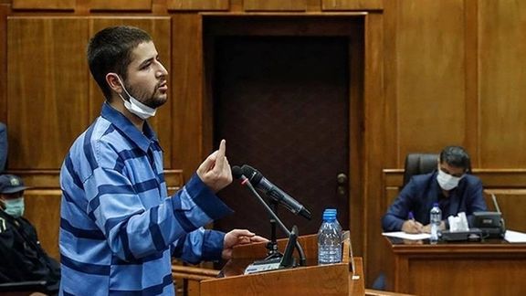 A hearing session for Mohammad Ghobalou