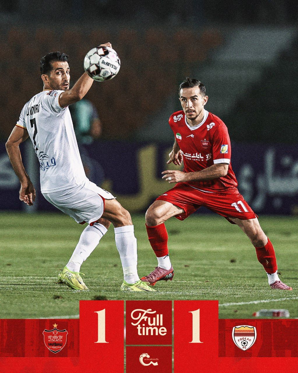 پرسپولیس ۱-۱ فولاد؛ طلسم قلعه‌حسن‌خان باقی ماند، هاشمیان یحیی را از بحران خارج کرد