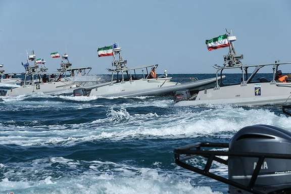 IRGC Navy's high-speed patrol boats during a military drill