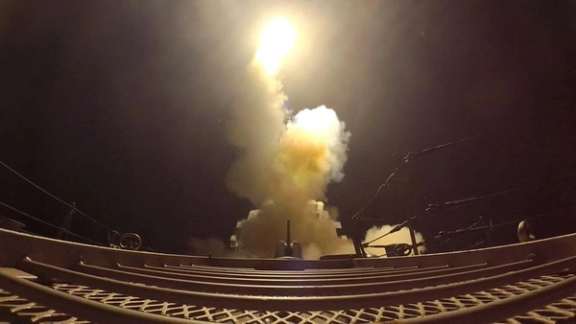A projectile is fired during what the US Central Command (CENTCOM) said were strikes on Iran, in this screen grab taken from a handout video released on July 12, 2026