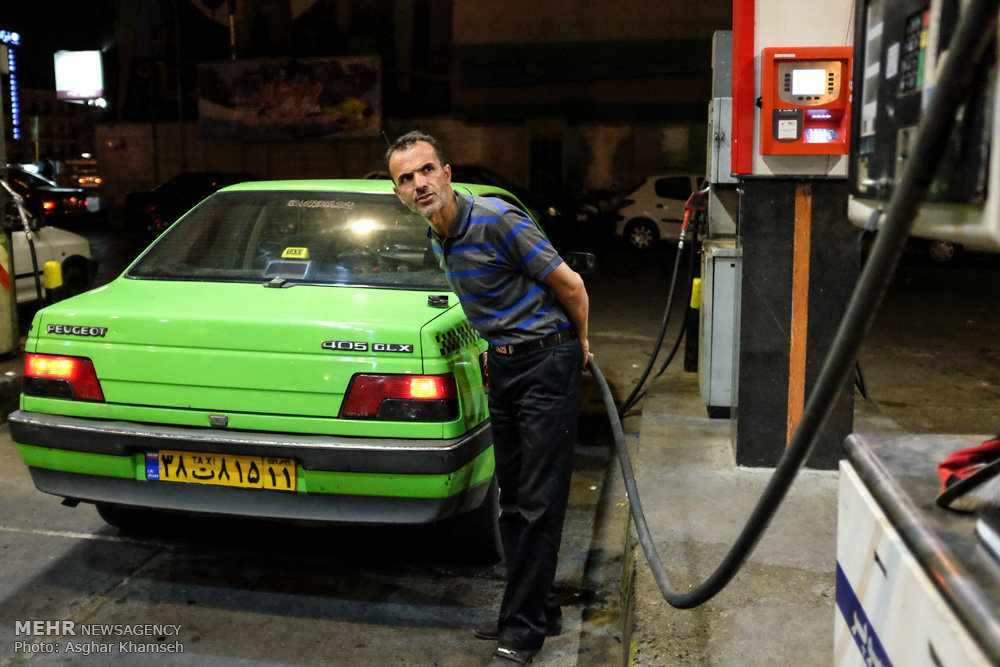 File photo of an Iranian gas station