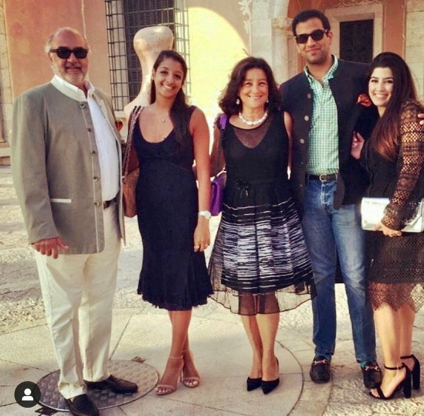British-Iranian environmentalist Morad Tahbaz, Tara Tahbaz, Vida Tahbaz, Teymoor Tahbaz and Roxanne Tahbaz pose in this file picture obtained from social media. 