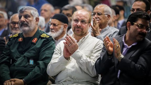Undated photo showing Ghalibaf at a ceremony
