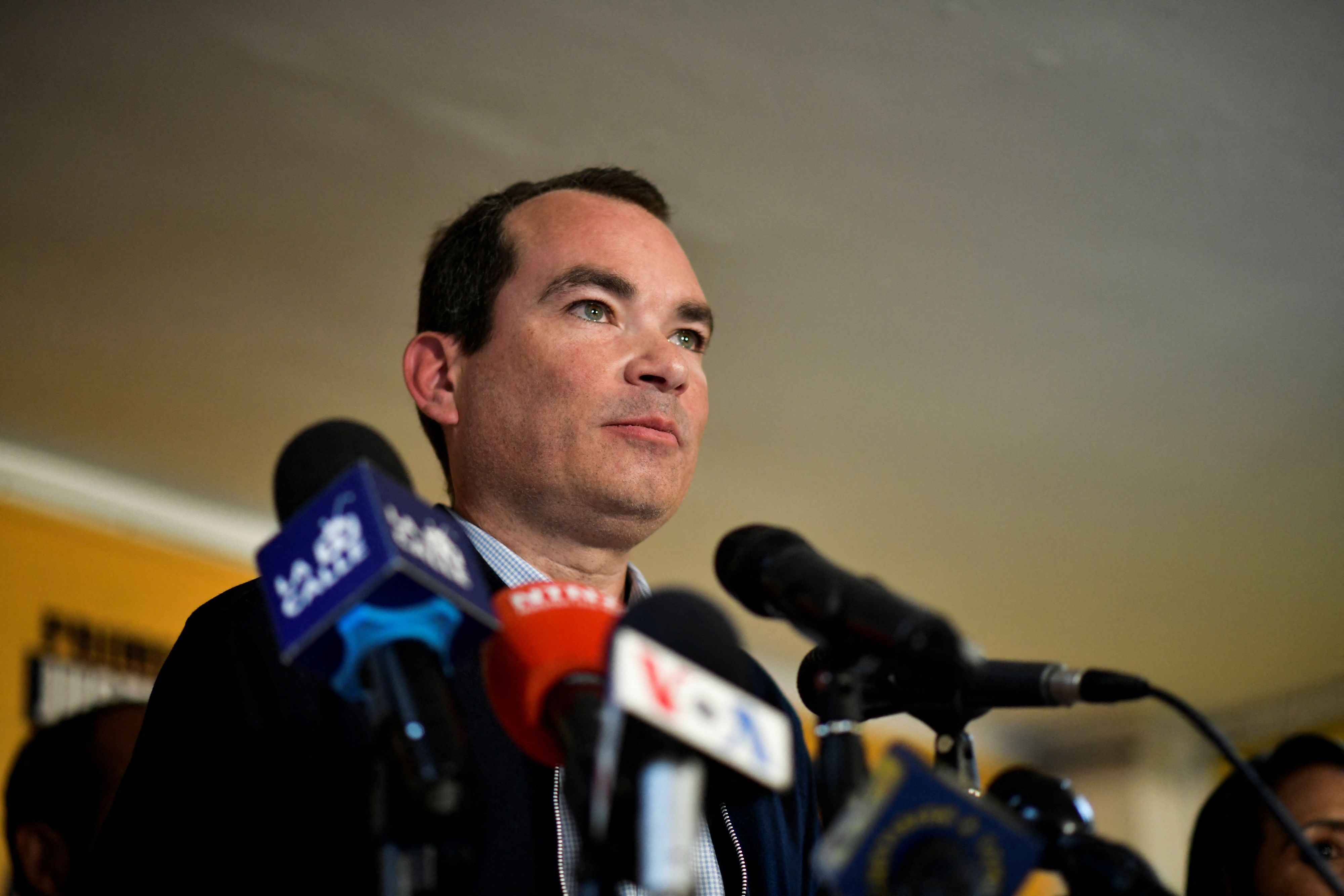 Tomas Guanipa, leader of the opposition party "Primero Justicia", after the resumption of political talks between the Venezuelan government and the opposition in Caracas, November 30, 2022