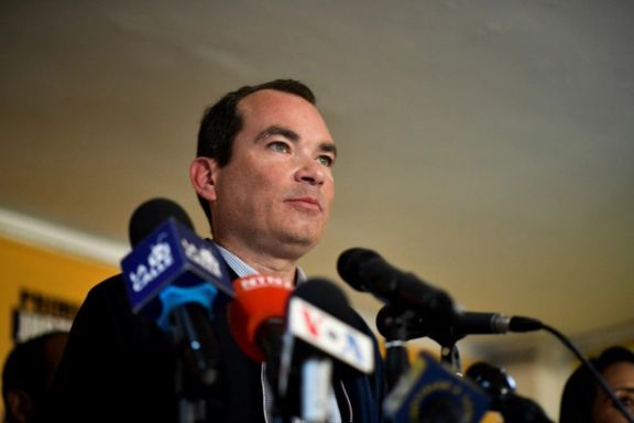 Tomas Guanipa, leader of the opposition party "Primero Justicia", after the resumption of political talks between the Venezuelan government and the opposition in Caracas, November 30, 2022