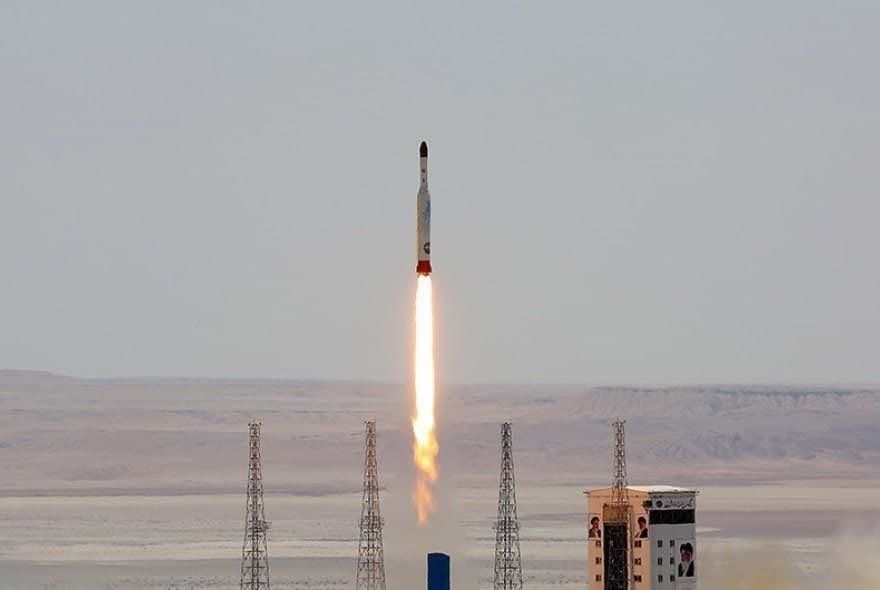 An Iranian Simorgh rocket launched into space. Photo published on December 30, 2021