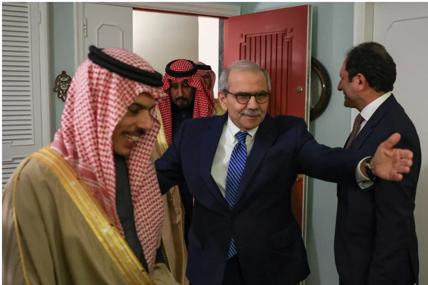 نواف سلام و فیصل‌بن فرحان