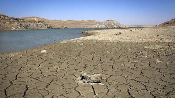 Ekbatan dam in Iran has lost most of its water reserve. September 16, 2021