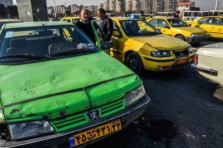 Worn-out cars being used as shuttle taxis in Tehran