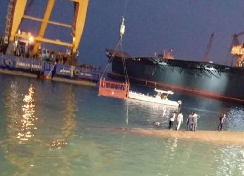 ناو سهند نیروی دریایی ارتش جمهوری اسلامی غرق شد