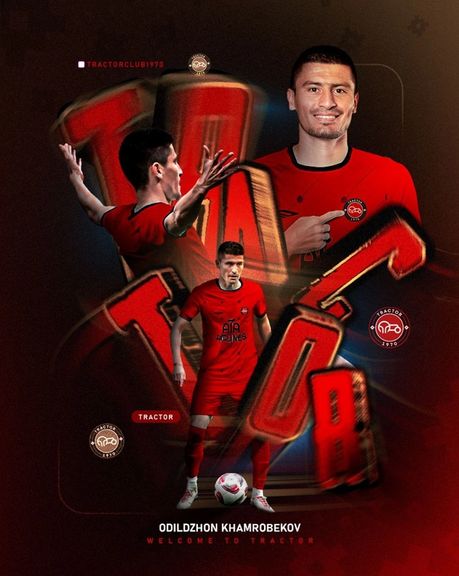 ادیلجان خامربکوف، هافبک تیم ملی ازبکستان به تراکتور پیوست