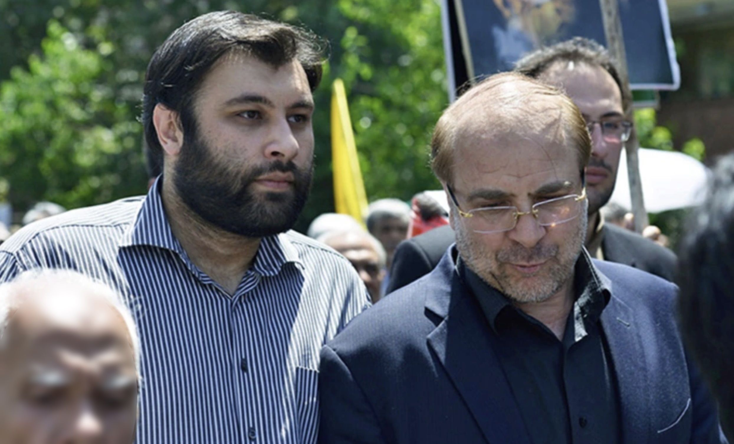 Ghalibaf with his son Elias in an undated photo